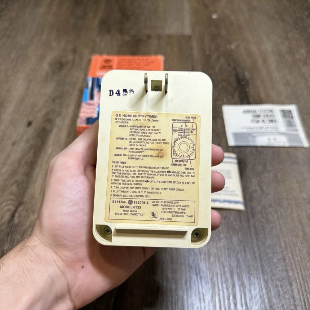 Vintage GE Home Sentry Variable‎ Plug-In Timer Unopened New 1970s 8133-002